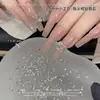 Anillo Redondo de Diamante para Punta de Dedo Super Brillante Accesorios de Arte de Uñas de Circonita Cuadrada Pequeña de Circonita Redonda Diamante Suelto Accesorios de Decoración de Uñas Ultra Brillantes