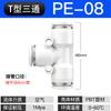 Tubo de ar pneumático PU conector rápido direto PY/PW T PG acessórios de inserção rápida de diâmetro variável completo PE4/6/8/10
