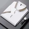 Camiseta Masculina de Manga Curta Verão Casual Camisa Polo com Gola de Encaixe para Homens Jovens e de Meia-Idade, Camiseta Lisa de Meia Manga, Polo para Venda Transfronteiriça