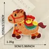 Nueva Etiqueta Bordada Autoadhesiva de Animales Caricatura Pony Accesorios DIY Funda de Teléfono Móvil Accesorios para Taza de Agua Pegatinas de Tela