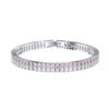 Mecanismo de Cierre Cadena Pulsera de Plata S925 Fila Única Circonita Diamante Artificial Pulsera Venta Directa de Fábrica