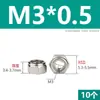 Tuerca de seguridad metálica de acero inoxidable 304 Tuerca autoblocante totalmente metálica GB6184 Tuerca antiaflojamiento M3M4M5-M20
