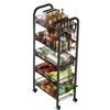 Cozinha Prateleira de armazenamento doméstico Rack Piso Multi-camada Suprimentos Daquan Trolley Multi-funcional Cesta de vegetais