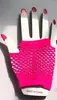 Suministro directo de fábrica guantes de malla personalidad sexy punk red áspera guantes de red de pesca guantes de medio dedo para bar de vinos discoteca