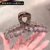 Pinza de Garra Rosa Morado de Cristal Ultra Brillante de Lujo Ligero, Nueva Exquisita Pinza de Tiburón Incrustada de Pedrería, Pinza Completa de Alto Acabado, Accesorio para el Cabello para Mujeres