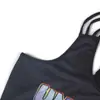 Pedido Pequeno Personalizado Halloween Exportação Mais Vendido na Amazon Estilo Europeu e Americano Caveira Estampa 3D Alça Fina Regata Camiseta para Mulheres