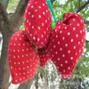 Bolsas de Compras Dobráveis Ecológicas de Poliéster Morango em Estoque para Atacado, Bolsas de Armazenamento Dobráveis Ecológicas de Fruta Abacaxi Grande