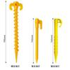 Clavo de plástico para carpa de 5,5 pulgadas, accesorios para carpa, clavo de plástico dentado, clavo de cuerno alargado de 14,5 cm