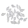 Plástico Acrílico Folhas Verdes Pequenas, Vários Tipos de Folhas, Decorações Artesanais DIY, Brincos, Pulseiras com Contas, Acessórios