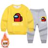 Ropa para matar lobos espaciales Traje de suéter polar para niños Otoño e Invierno Nuevo Conjunto de dos piezas de ropa deportiva engrosada para niños