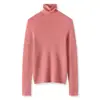 Suéter de Gola Alta Yangzi Yarn 100% Lã Fina Tricotado Suéter de Gola Alta Outono e Inverno Slim-Fit Top Camada Base para Mulheres
