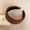 Diadema de lunares estilo coreano con ala ancha para uso diario, Diadema alta elegante y con estilo para mujer, Accesorio versátil para el cabello