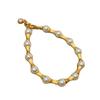 Pulsera de Perlas Irregulares Cepilladas de Lujo de Gama Alta Exquisito Temperamento Diseño de Artesanía Cepillada Pulsera Fresca Exquisita