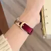 Gipsófila Zircón Cobre Correa de Cuero Adecuada para Apple Watch Iwatch11 Generación 10/987Ultra/Se