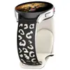 Para relógio Samsung 7654 pulseira de silicone de leopardo bicolor 20MM pulseira de relógio de silicone universal plana
