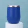 Suministro directo de fábrica taza de acero inoxidable de 12 oz con forma de cáscara de huevo color sólido alto valor de color taza de huevo taza termo mini en forma de U logo