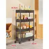 Estantería de Almacenamiento de Espacio Estrecho Detrás de la Puerta, Gabinete de Almacenamiento para Cocina y Baño, Almacenamiento de Múltiples Niveles, Carrito Removible