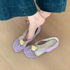 Sandalias Retro Francesas para Mujer, Nuevo Estilo de Hada 2025, Chanclas con Hebilla Metálica para Aumentar la Estatura Petite para Mujer