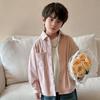 Camisa infantil masculina peça única veludo cotelê infantil casaco outono e inverno novas roupas de inverno camisa infantil casaco babado