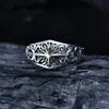 Anillo de Cruz de Plata de Ley 925 para Hombre Marca de Moda Todo Fósforo Retro Negro Seiko Diseño de Nicho Persona Única