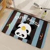 Tapete de piso de lama de diatomáceas, tapete de pé absorvente de secagem rápida de desenho animado para banheiro, tapete resistente ao desgaste antiderrapante para entrada de banheiro doméstico atacado