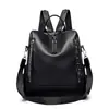 Bolsa de Ombro Dupla de Couro Macio Elegante de Alta Qualidade Nova Moda Feminina Grande Capacidade Mochila Feminina Multifuncional para Viagem