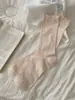Calcetines de Maternidad de Seda, Calcetines hasta la Mitad de la Pantorrilla, Verano, Malla Fina, Transpirables, Sensación Fresca, Sin Costuras, Simples, Versátiles, Calcetines Blancos Holgados