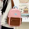 Mochila Cruzada de Alta Gama Retro con Bloques de Color de un Solo Hombro con Textura, Gran Capacidad, Moda Estudiantil Moderna Versátil