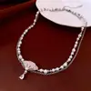 Collar de Cadena para Clavícula Versátil Retro Francés, Colgante de Gota de Agua con Forma de Abanico de Perlas y Circonita de Lujo Ligero, Joyería de Gama Alta de Nicho