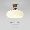 Lámpara de techo retro para dormitorio, lámpara vintage de color crema para cuidado de los ojos, diseño minimalista de estilo americano moderno, iluminación de diseñador de alta gama para salas de estudio