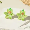 Pendientes Pequeños de Margarita de Diseño Creativo Frescos y Dulces Transfronterizos Europeos y Americanos Estilo Vacaciones de Verano Pendientes de Resina Pendientes