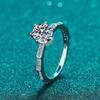 Anillo de Diamante Imitación Mosane Explosiones Transfronterizas Anillo de Mujer a Mozambique Joyería Anillo de Zirconia Anillo de Diamante Anillo de Boda Anillo de Pareja
