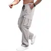 Pantalones cargo de pierna recta holgados con múltiples bolsillos, de moda para primavera y otoño para hombre, en stock
