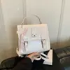 Mochila Fofa Estilo Coreano com Bolinhas, Coração de Menina e Coelho para Mulheres 2026 Nova Versátil Elegante Pequena para Viagem e Dia a Dia