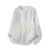 Sudadera de cuello redondo para hombre, nuevo estilo primavera y otoño, diseño de bolsillo grande, corte holgado, hombros caídos, top versátil casual moderno para hombre