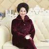 Pijama de Otoño e Invierno para Mamá, para Mujeres de Mediana Edad y Mayores, Estilo Franela, Estilo para Todas las Estaciones, Talla Grande, Estilo Engrosado de Invierno, Cálido y Cómodo