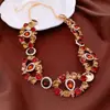 Aretes y Collar de Lágrima Tachonados con Diamantes Vintage, Cadena para Clavícula Retro Francesa, Set de Joyería de Lujo Ligero de Alta Gama