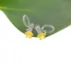 Pendientes pequeños y frescos de resina transparente con forma de U y clip para la oreja con circonitas de estrella de cinco puntas, sin agujeros para las orejas, hechos a mano, transfronterizos de Europa y Estados Unidos