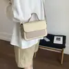 Bolso de Moda Coreano para Mujer 2025 Nuevo Primavera y Verano Simple Elegante Pequeño Cuadrado Textura Nicho Bolso de Hombro Único Cruzado