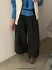 Imagina SAILORMOON Otoño Estilo Coreano Ajuste Relajado Diseño Plisado Suelto Corto Recto Pantalones Casuales 72063