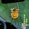 Decoración para Colgar en el Coche de Rodajas de Naranja, Adorno Seco para Colgar en el Coche, Colgante de Pared para la Paz y Buenos Deseos, Decoración de Naranja para Buenos Deseos