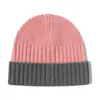 Chapéu de Tricô 100% Caxemira Pura para Crianças Outono e Inverno à Prova de Frio Proteção para Ouvidos Chapéu de Lã Cor Blocada para Bebê Chapéu Quente de Caxemira com Aba Rebatível