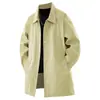 Cortavientos de longitud media talla grande para hombre, nuevo abrigo casual americano de primavera y otoño, abrigo holgado para personas con sobrepeso, talla extra grande