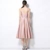 Mujeres europeas y americanas comercio exterior transfronterizo AliExpress Amazon primavera y verano tirantes con diamantes espalda descubierta socialité vestido de alta gama