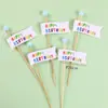 Celebridade da Internet Coreana ins Urso Cartão Plug-in Decoração de Bolo Festa Infantil Tema Mesa de Sobremesas Decoração de Aniversário