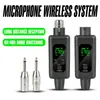 Sistema de microfone sem fio com fio de bobina dinâmica transmissor receptor instrumento sopro elétrico manual amplificação de guitarra granada