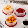 Caja Redonda para Conservar Frescos con Tapa Roja, Caja de Almacenamiento Grande, Caja Transparente para Almacenamiento en Cocina, Caja Sellada con Tapa, Caja para Carne Congelada, Lonchera