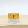 Botella de Vidrio Transparente para Crema al por Mayor Muestra de Crema para Ojos Crema Facial Botella Vacía Crema para la Piel Botella de Vidrio Dividida Cosmética