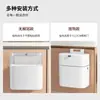 Lixeira de Banheiro Vaso Sanitário Banho Montada na Parede Plástica com Tampa Coberta Nova Simples Sem Furos Estilo Japonês Cesta para Papel Higiênico