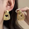 Brincos de Aço Inoxidável Estrela Costura Dupla Verão Nicho Estilo Europeu e Americano Brincos Simples Personalizados de Aço Titânio para Mulheres